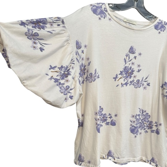 Ragdoll LA Floral Puff Sleeve Tee Shirt M - Picture 2 of 7